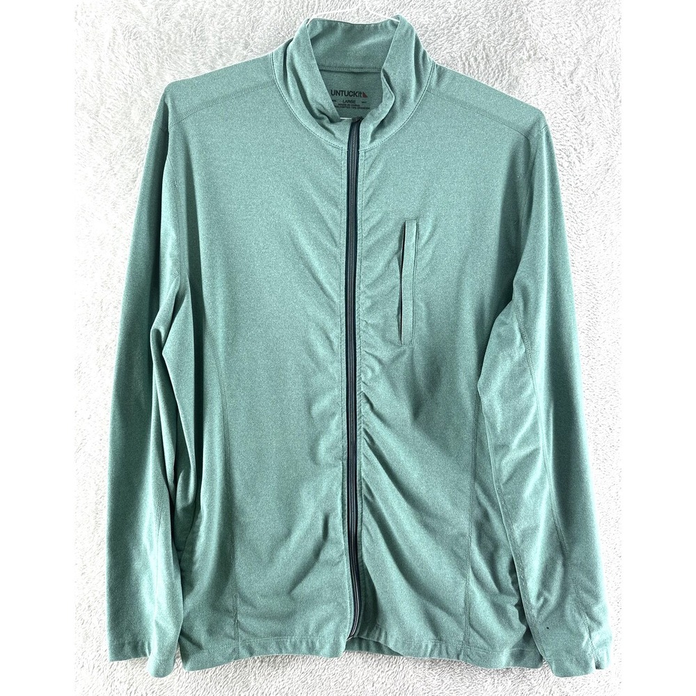 Untuckit Jacket Mens Large Phifer Pavitt Active Performance Green Full Zip